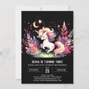 Woodland Cute Horse Birthday Inbjudningar