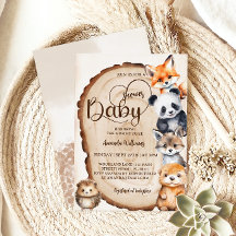 Woodland Cute Mjukisdjur Baby Shower