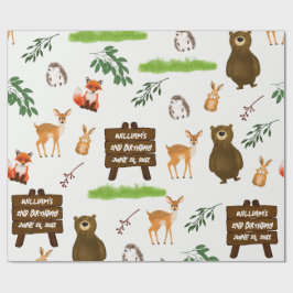 Woodland Deer Bear Rabbit Fox Hedgehog Birthday Presentpapper