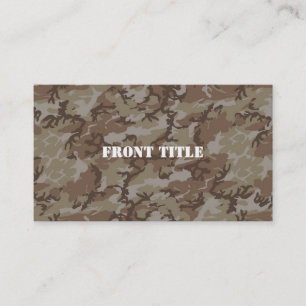 Woodland Desert MilitaryCamouflage Visitkort