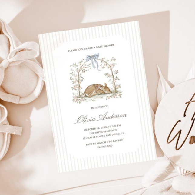 Woodland Dreams Fawn Cottage Baby Shower Inbjudningar (Skapare uppladdad)