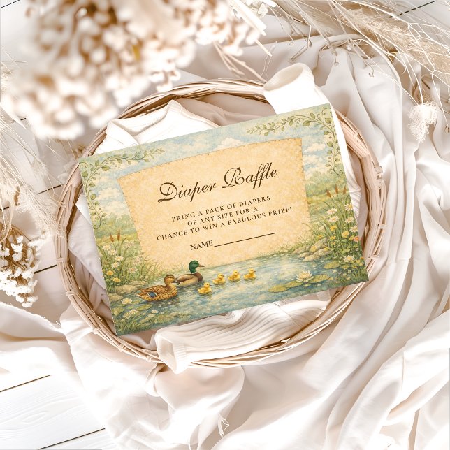 Woodland Duck Diapper Raffle Tilläggskort (Skapare uppladdad)
