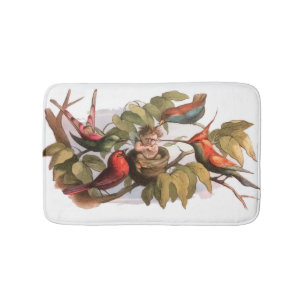 Woodland Elf i Nest: Antique Bird Sprite Fairy Badrumsmatta