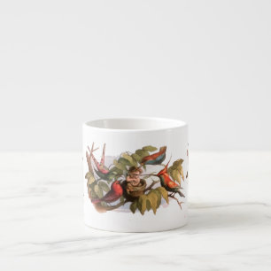 Woodland Elf i Nest: Antique Bird Sprite Fairy Espressomugg