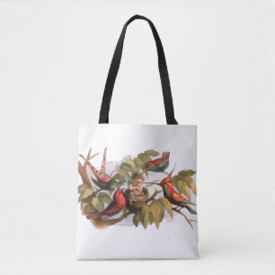 Woodland Elf i Nest: Antique Bird Sprite Fairy Tygkasse