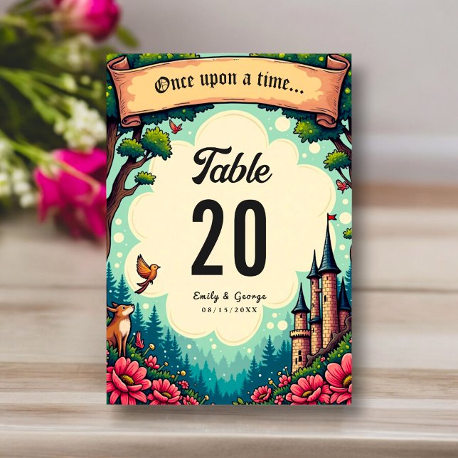Woodland Enchanted Forest Castle Fairytale Bröllop Bordsnummer (Skapare uppladdad)