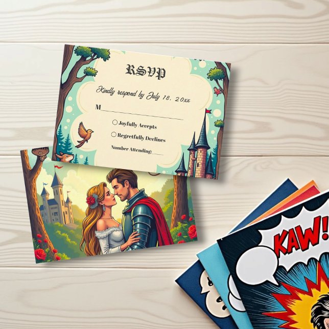 Woodland Enchanted Forest Castle Fairytale Bröllop OSA Kort (Skapare uppladdad)