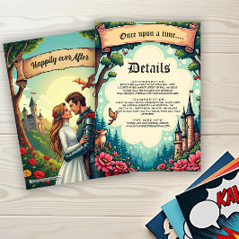 Woodland Enchanted Forest Castle Fairytale Wedding Tilläggskort
