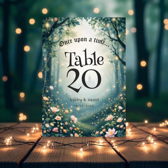 Woodland Enchanted Forest Fairytale Bröllop Bordsnummer (Skapare uppladdad)