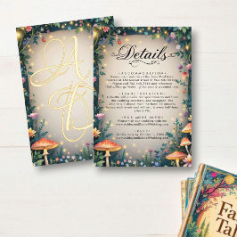Woodland Enchanted Forest Fairytale Bröllop Tilläggskort