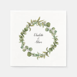 Woodland Eucalyptus Greenery Bröllop Pappersservett