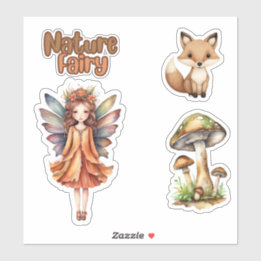 Woodland Fairy Inslag Anpassningsbar-cut Vinyl Sti Klistermärken