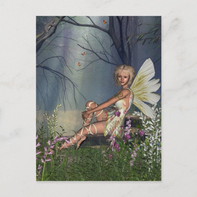 Woodland Fairy Vykort (Framsida)