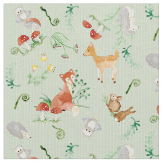 Woodland Fairytale Creatures Baby Neutralt Nursery Tyg