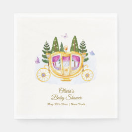 Woodland Fairytale Princess Carriage Baby Shower Pappersservett