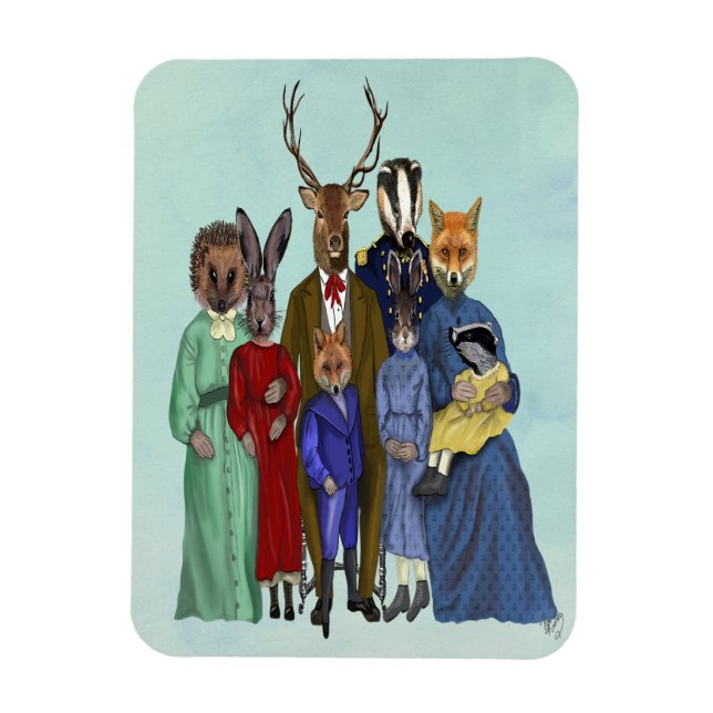 Woodland Family Magnet (Vertikal)