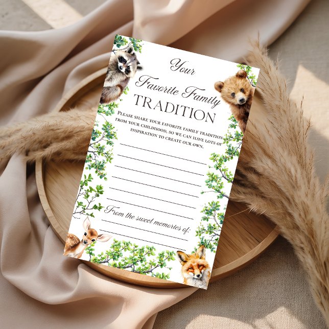 Woodland Family Tradition Baby Shower Advice (Skapare uppladdad)