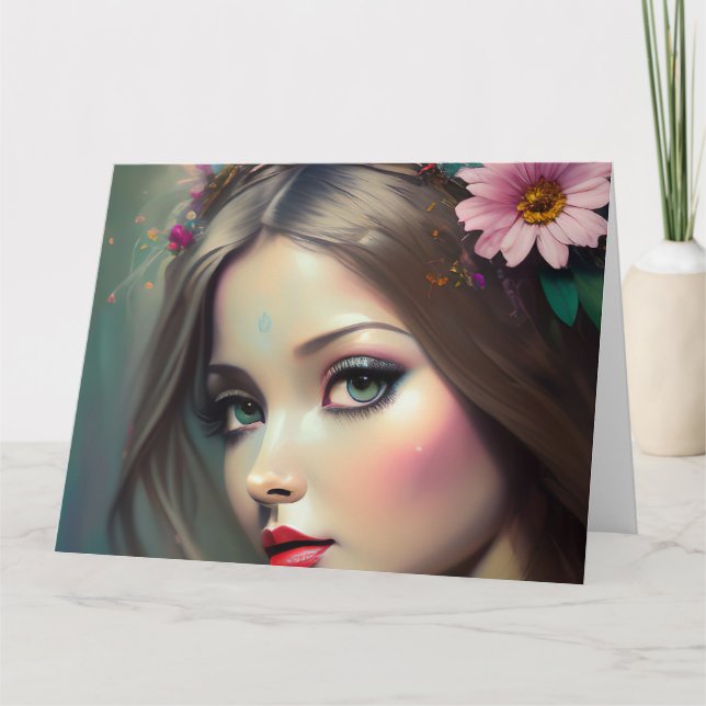 Woodland Fantasy Sprite Tack Kort (Framsida)