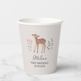 Woodland Fawn Flowers Birthday