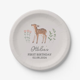 Woodland Fawn Flowers Birthday