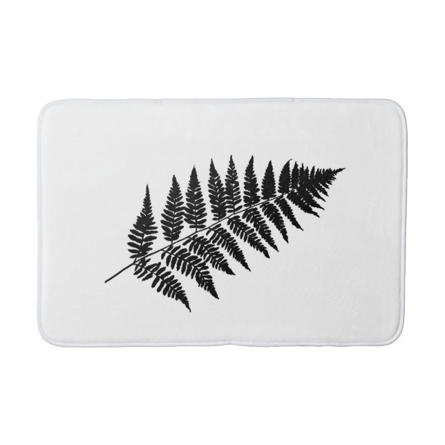Woodland Fern 1, Black and White Badrumsmatta (Framsidan)
