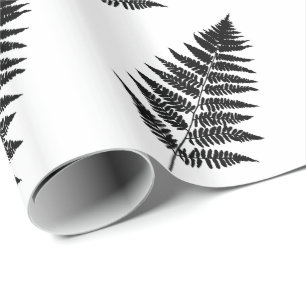 Woodland Fern 1, Black and White Presentpapper