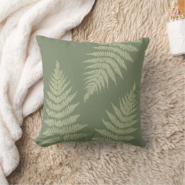 Woodland Fern Leves Anpassningsbar Background Färg Kudde