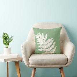 Woodland Fern Löv Anpassningsbar Bakgrund Färg Kudde
