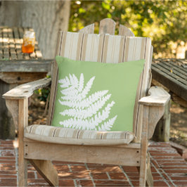 Woodland Fern Löv Anpassningsbar Bakgrund Färg Kudde