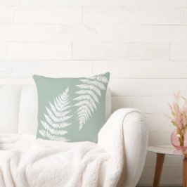 Woodland Fern Löv Anpassningsbar Bakgrund Färg Kudde