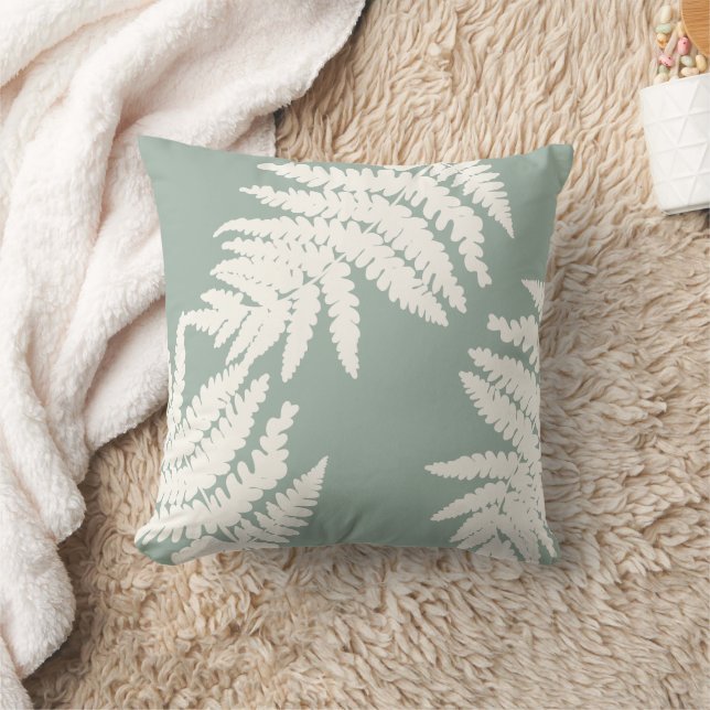 Woodland Fern Löv Anpassningsbar Bakgrund Färg Kudde (Filt)