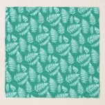 Woodland Fern Mönster, Aqua och Turquise<br><div class="desc">Kvadratisk scarf i en träfibertråd av silhuette mönster som är anpassad från botaniska vintagar,  digitalt utsmält och färgad,  i pastellakvarium på turkobakgrunden</div>