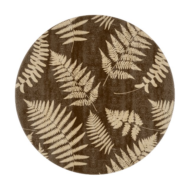 Woodland Fern Mönster, Beige och Brown (Framsidan)