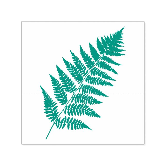 Woodland Fern Mönster Självfärgande Stämpel (Design)