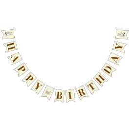 Woodland First Birthday Banner Vimplar