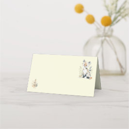 Woodland First Birthday Food Tent Cards Placeringskort