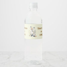Woodland First Birthday Water Bottle Labels Vattenflaskor Etikett