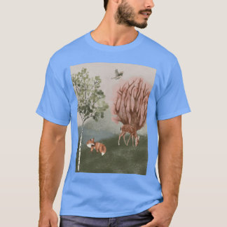 Woodland Fo och fågelvänner T Shirt