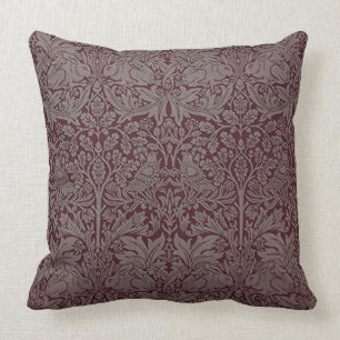 Woodland Foliage Red Rabbit William Morris Mönster Kudde