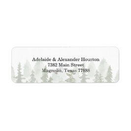 Woodland Forest Adress Returadress Etikett