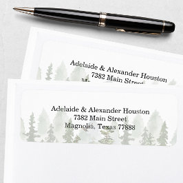 Woodland Forest Adress Returadress Etikett
