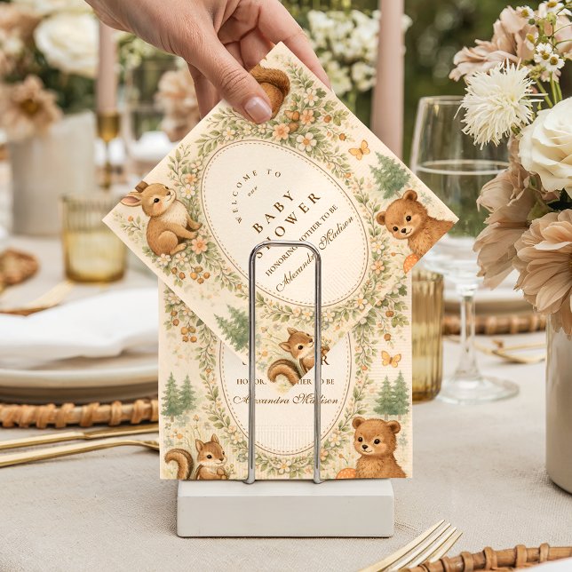 Woodland Forest Animals Baby Shower Pappersservett (Skapare uppladdad)