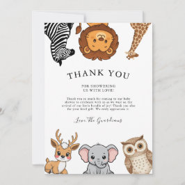 Woodland Forest Animals Baby Shower Tack Kort