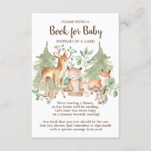 Woodland Forest Animals Bok för Baby Card Tilläggskort