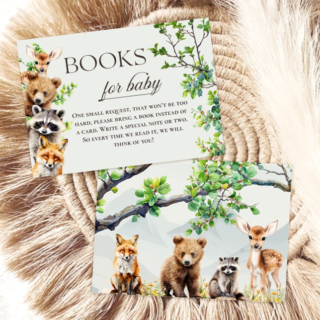Woodland Forest Animals Books for Baby Card Tilläggskort (Skapare uppladdad)