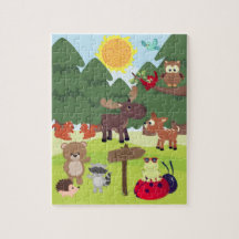 Woodland Forest Animals Kids Puzzle