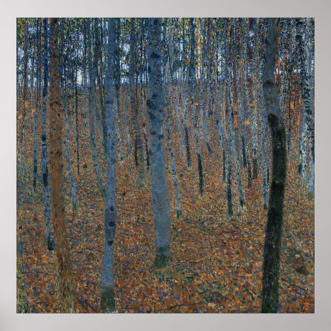 Woodland Forest Art Gustav Klimt - Beech Grove Poster (Framsidan)