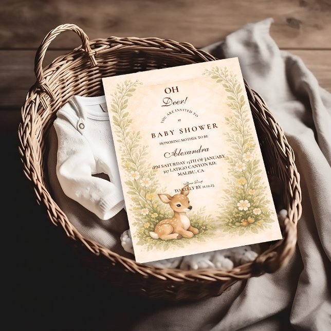 Woodland Forest Baby Shower Inbjudningar (Skapare uppladdad)