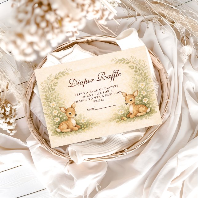 Woodland Forest Diapper Raffle Tilläggskort (Skapare uppladdad)