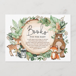 Woodland Forest Greenery Animals Bokar för Baby Tilläggskort